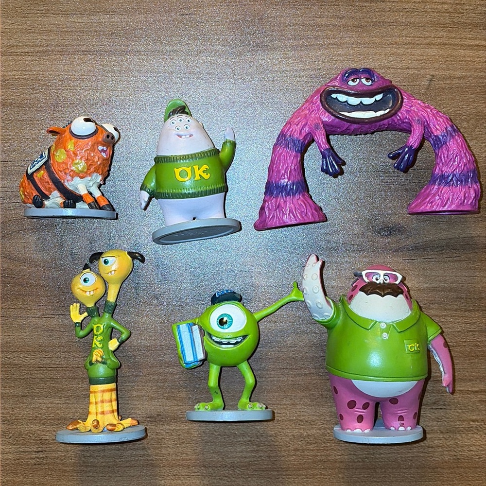 Monsters University Action Figure Set - Green, Pink, Orange